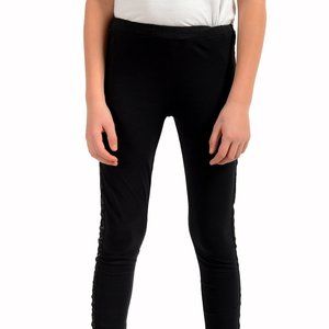 Scuderia Ferrari Girl "Satin Stripe" Black Leggings Pants